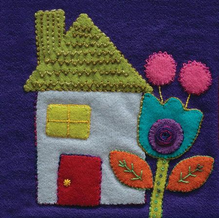 Wool Applique Pack House-4