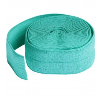 Fold-over Elastic 3/4in x 2yd Turquoise