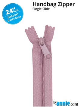Handbag zipper 24inch-dusty rose 247