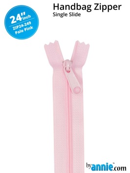 Handbag zipper 24inch-pale pink 249