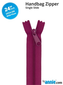 Handbag zipper 24inch-wild plum 258