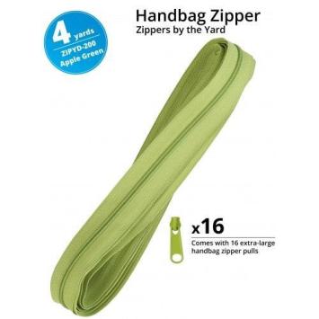 Handbag zipper 4 yards-apple green 200