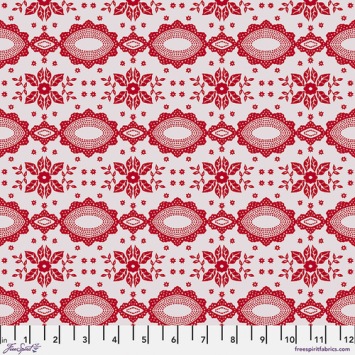 Folk Heart Lace - cherry 