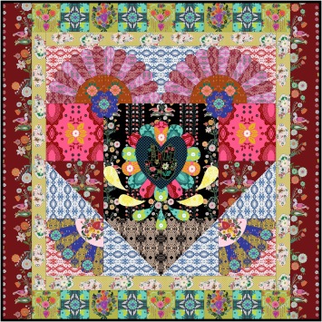 stofpakket Folk Heart Quilt