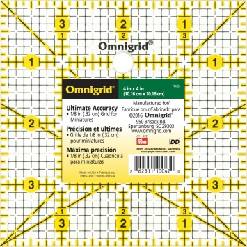 Omnigrid ruler 4 x 4 inch