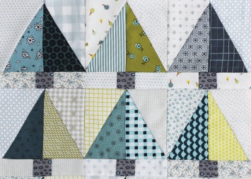 Jen Kingwell Postcard Project #18 - Half Rectangle Triangles