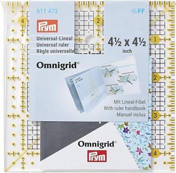 Prym/Omnigrid ruler 4 x 4 inch