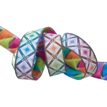 Woven Ribbon Stargazer - storm