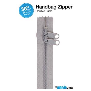 Handbag zipper 30inch-pewter 110
