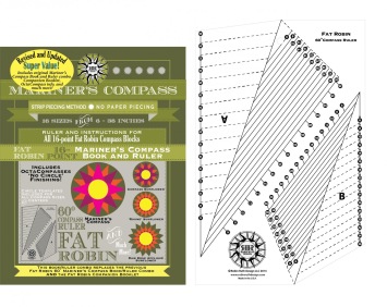 Fat Robin 16 Point Mariner's Compass Book & Ruler 