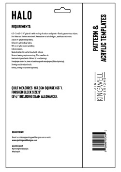 Jen Kingwell Halo pattern + template 