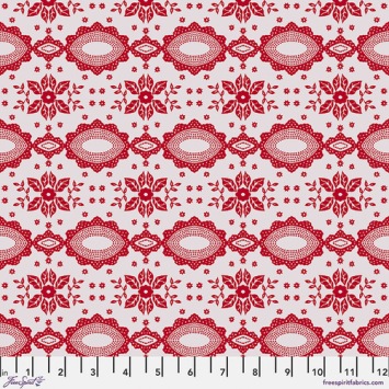 Folk Heart Lace - cherry