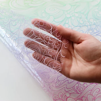 PRE ORDER Tula Pink Floral Reef Making Waves Vinyl 1/2 Yard