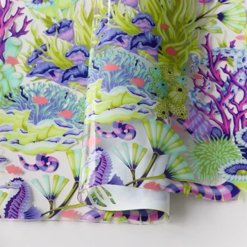 PRE ORDER Tula Pink Floral Reef Reef What You Sew Vinyl 1/2 Yard